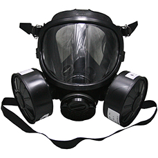 Black Double Filters Gas Mask