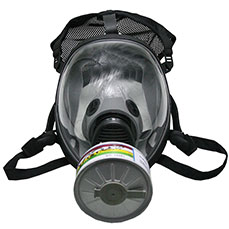 Black Single Filter Gas Mask
