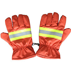 Orange Nomex firefighter Gloves