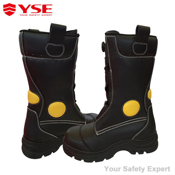 CE EN standard leather fireman boots